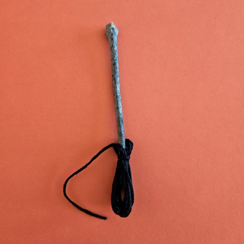 Margot Potter's Witch, Please Pendant - , Contemporary Wire Jewelry, Coiling, Coiling Wire, Wire Coiling, Loops, Wire Loop, Wrapped Wire Loop, Wrap the floss tail to secure the loop top